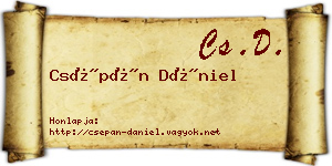 Csépán Dániel névjegykártya